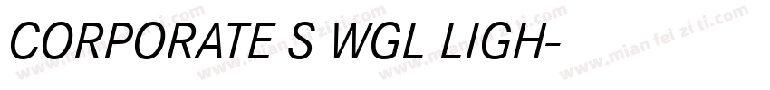 CORPORATE S WGL LIGH字体转换